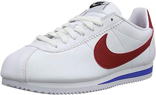 NIKE Classic Cortez Leather, Zapatillas para Mujer, Blanco (White/Varsity Red-Varsity Royal 103), 40 EU