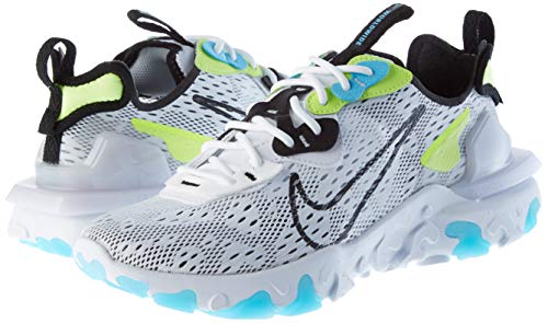 Nike React Vision WW, Zapatillas para Correr para Hombre, White Black Volt Blue Fury, 42 EU