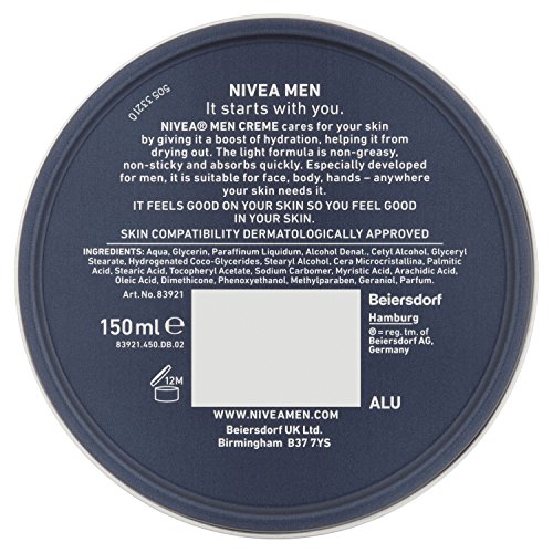 Nivea Men Creme, 150ml by Beiersdorf(Paquete de 5)