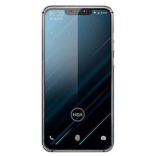 NOA N10 Smartphone 4G LTE Desbloqueado | Dual SIM | CPU 16 NM 8X 2.5 GHz | 6.18"19: 9 FHD + IPS | Android 8.1 | 64GB + 4GB | Cámara Dual de 16MP | ID de Rostro | Plata