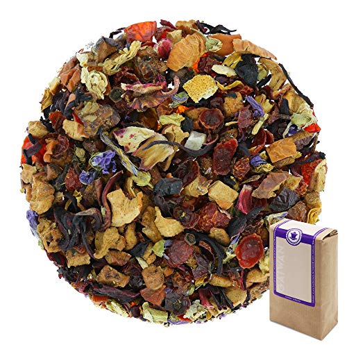 Núm. 1142: Té de frutas "Estímulo" - hojas sueltas - 250 g - GAIWAN® GERMANY - manzana, rosa mosqueta, hibisco, limón, saúco, papaya, piña, naranja, malva, girasol