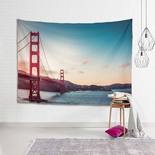 O3XEQ-8 San Francisco Golden Gave Bridge - Adornos de pared (tamaño grande, 200 x 150 cm), color blanco