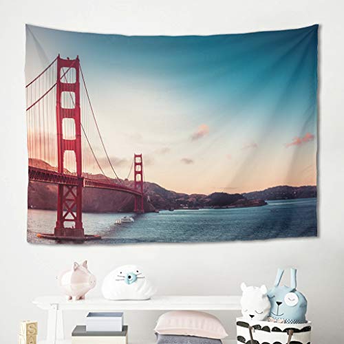 O3XEQ-8 San Francisco Golden Gave Bridge - Adornos de pared (tamaño grande, 200 x 150 cm), color blanco