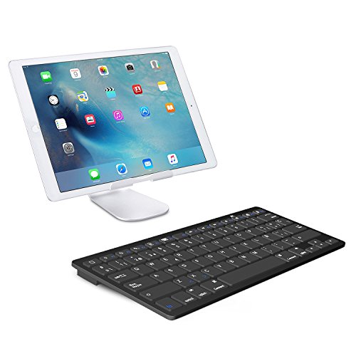 OMOTON Bluetooth Teclado Español con Sistema iOS/iPadOS, Compatible con iPad 8 10.2, iPad Air 4 2020, iPad 9.7, iPad 10.5, iPad 12.9 - Negro