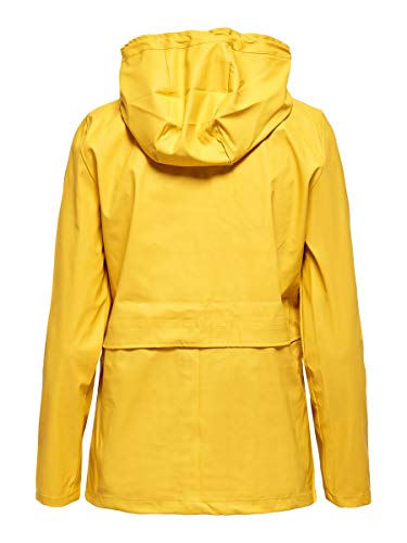 Only onlTRAIN Short Raincoat OTW Noos impermeable, Amarillo (Yolk Yellow Yolk Yellow), 42 (Talla del fabricante: X-Large) para Mujer