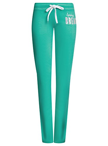 oodji Ultra Mujer Pantalones de Punto con Cordones, Verde, ES 36 / XS