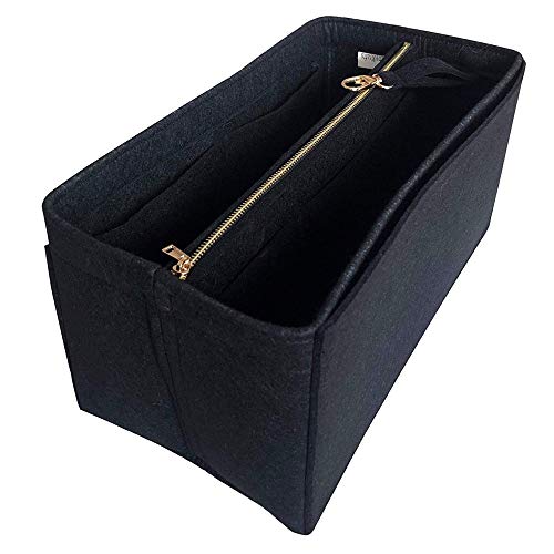 Organizador clásico de la ciudad, bolsa de fieltro para insertar el bolso de fieltro, bolsa protectora para organizar el bolso (estilo B), Negro (Negro) - JKS-B-1-Black