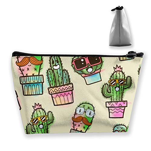 Osmykqe Cactus Designer Make Up Bag Organizer Train Case for Women