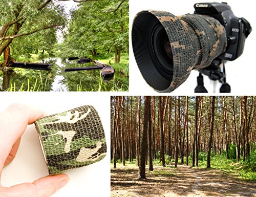 Outdoor Saxx® - Cinta de tela de camuflaje, impermeable, multiusos, para cámara, cazadores, fotografías, pesca, 4,5 m, juego de 3