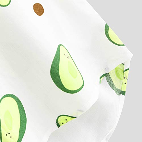 Overdose Camisas Hombre Manga Corta Debajo Cuello Divertido Aguacate Impreso Camisas Casuales Blusa Informal para Fiestas Viaje Camisa Hawaiana