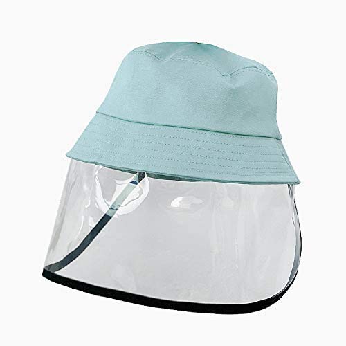 PAADIYA Sombrero Protector Tapa antisaliva Bebé Transparente Careta Tapa del Cubo Sombrero para el Sol Algodón Primavera Verano Sombrero de Pescador Gorra de Visera Al Aire Libre Colegio