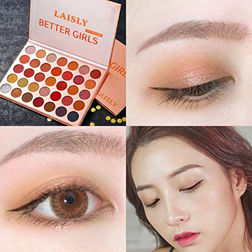 Paleta de sombras de ojos Onkessy 35 Color Brillo metálico mate altamente pigmentado Brillo duradero mezclable Kit de juego de sombras de ojos