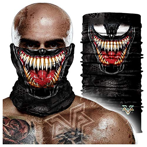 Pañuelo sin costuras,Turbante Mágico Deadpool Venom, Mascarilla Deportiva Para Montar, Turbante Protector Solar Transpirable 24 * 48cm A