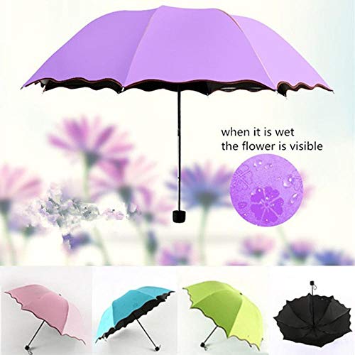 Paraguas Sun Rain para Mujer Parasol de luz Plana Parasol Plegable UV Mini Paraguas tamaño pequeño fácil de almacenar Parasol-02