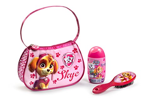 Paw Patrol - Neceser con gel-champú de 120 ml y cepillo cabello (Lorenay LN-1120) Única, Rosa