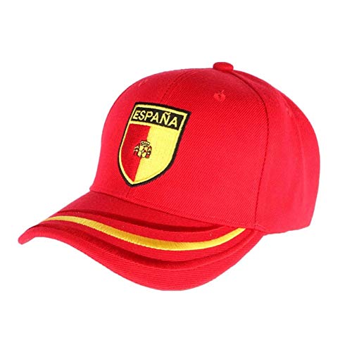 PAYS Gorra España Escudo Rojo y Amarillo – Unisex rojo Talla única