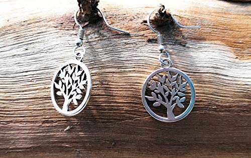 Pendientes para Mujer Árbol de la Vida Plata Estos Aretes Representan el Amor Interminable y Duradero: la Parte Del Árbol de la Vida Simboliza la Paz, la Salud, la Protección,