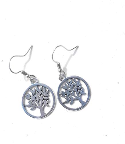 Pendientes para Mujer Árbol de la Vida Plata Estos Aretes Representan el Amor Interminable y Duradero: la Parte Del Árbol de la Vida Simboliza la Paz, la Salud, la Protección,