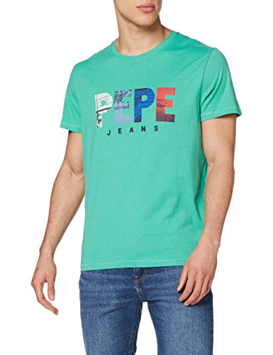 Pepe Jeans Edison Camiseta, Verde (Middle Green 631), Small para Hombre