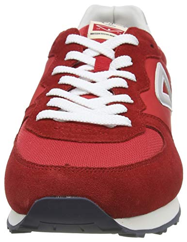 Pepe Jeans London Klein Archive Washed, Zapatillas para Hombre, Rojo (Factory Red 220), 46 EU