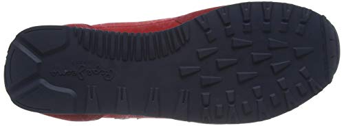 Pepe Jeans London Klein Archive Washed, Zapatillas para Hombre, Rojo (Factory Red 220), 46 EU