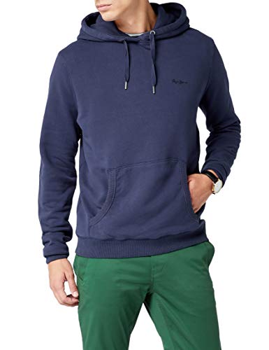 Pepe Jeans Thru Mens PM581155 Sudadera con Capucha, Azul (Navy 595), X-Small para Hombre