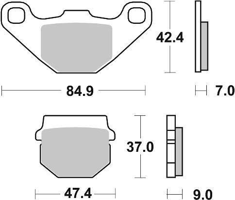 Piaggio Vespa Nuevo Liberty S 50 (50cc) 16 17 18 19 SBS Rendimiento Frente Carbono Tech Pastillas de Freno Set Original OE Calidad 101CT