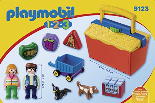 PLAYMOBIL 1.2.3- Mercado Maletín, única (9123)