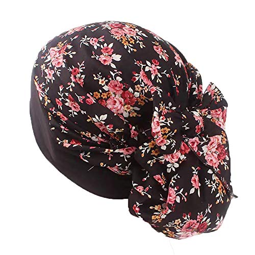 Pluto & Fox Turbante Gorra Pañuelo Para Cabeza De Tela De Mujer Para Cáncer Quimioterapia Chemo Oncológico Noche Pèrdida de Pelo Cabello (Diseño 6, 1)