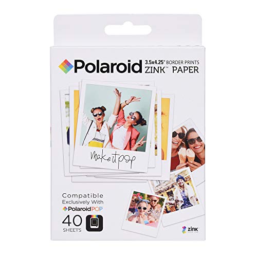 Polaroid Zink - Papel fotográfico para Polaroid Pop 2.0, 40 hojas