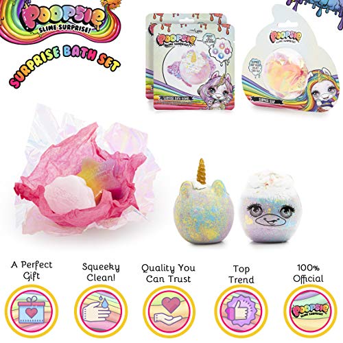 Poopsie Slime Surprise Set de Bombas de Baño y Jabón, Incluye Bombas Baño Efervescentes de Unicornio y Jabones de Arcoiris Perfumados, Regalos Originales para Niñas y Adolescentes