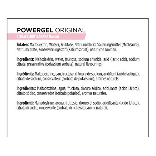 PowerBar PowerGel Original Strawberry-Banana 24x41g - High Carb Energy Gel + C2MAX Magnesio e Sodio