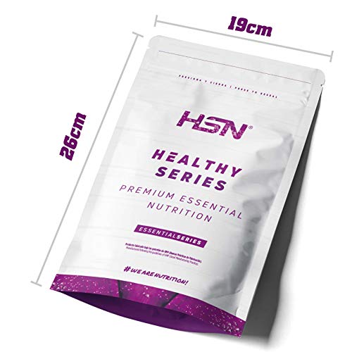 Proteína de Soja Aislada de HSN | Vegan Protein | Proteína Vegana con Stevia | Soy Protein Isolate | Sin Gluten, Sin Colesterol, Sin OMG, Sin Azúcar, Sin Lactosa, Sabor Vainilla, 500g