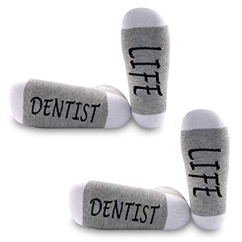 PYOUL 2 pares de calcetines para dentista, regalo para dentista, dentista, dentista, regalo de graduación, dentista