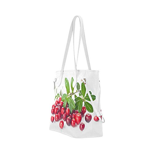 QIAOLII Bolso de hombro para portátil Bolso de viaje de arándano rojo brillante de moda Bolso de mano reutilizable de gran capacidad resistente al agua con asa duradera