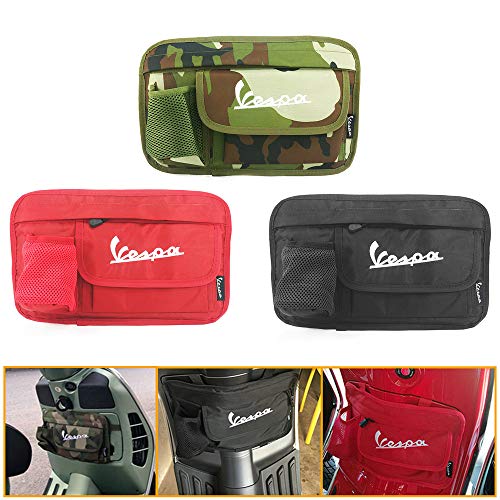 QIDIAN Motorcycle Glove Saddle Bolsas de Equipaje Bolsa de Almacenamiento Decorate Case Box para Piag GIO Ves pa GTS LX LXV SP rint Prima Vera 50 125 250 300 150 (Red)