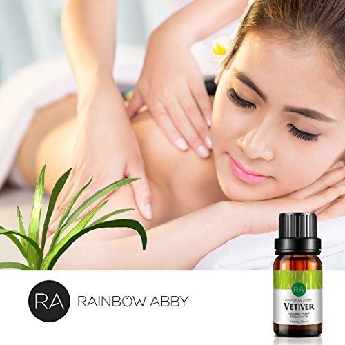 RAINBOW ABBY Vetiver Aceite Esencial de Aromaterapia Ahora Aceites Esenciales Orgánicos Puros Establecidos Para Difusor