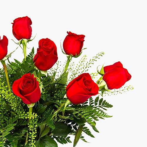 Ramo de 12 rosas - París - Ramos de flores naturales a domicilio - Flores frescas - Envío a domicilio 24h GRATIS - Tarjeta dedicatoria incluida de regalo - Caja especial para ramos