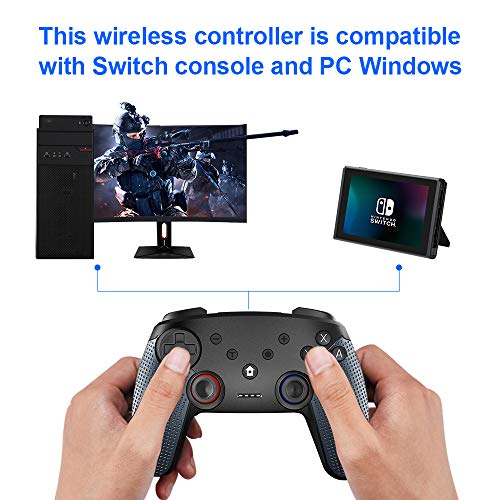 Raniaco Mando Inalámbrico para Nintendo Switch, Wireless Pro Controller Bluetooth Gamepad Con 6-Axis Mandos Controlador Joystick