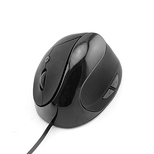 Ratón Ergonómico Ratón Vertical Silencioso Ratón Con Cable 3200-2000-1200-800 DPI USB Ratón Gaming Para Computadora Portátil De Escritorio Windows 10/8/7/xp/mac/macbook Pro/air/hp/acer 5 Botones Negro