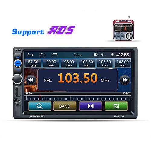 Reakosound Radio Coche 2 DIN Reproductor MP5 autoradio Audio 1080p para Coche Blutooth 7 Pulgadas Pantalla tácti Radio FM/Am Control del Volante …