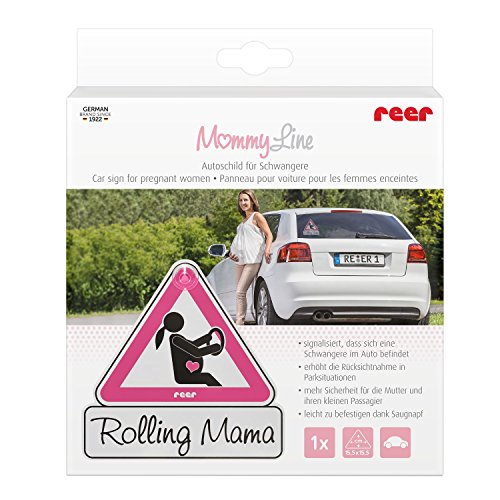 'Reer 88014 mommyline Auto Cartel para embarazadas"Rolling Mama, color rosa