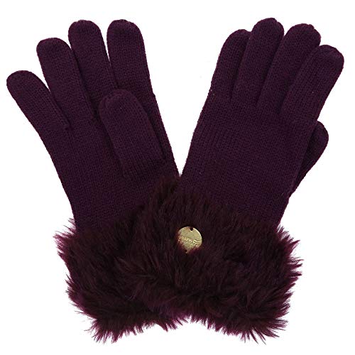 Regatta Luz' Faur Fur Trim Gloves Guantes, Mujer, Morado, S/M