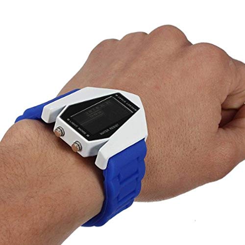 Reloj deportivo LED para hombre Reloj de silicona fresco para niños Regalo de TheBigThumb, Azul