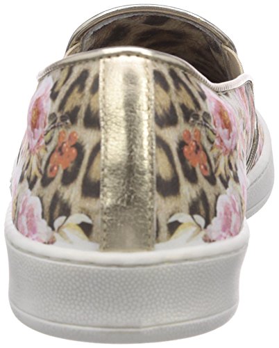 Roberto Cavalli Junior Slip-ON - Zapatilla Deportiva de Raso niña, Color Beige, Talla 36