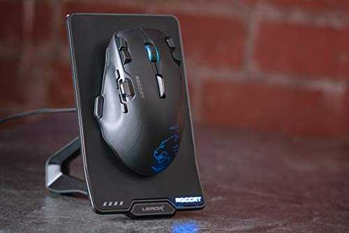 ROCCAT LEADR RF inalámbrica + USB Óptico 12000DPI Mano Derecha Negro - Ratón (Mano Derecha, Óptico, RF inalámbrica + USB, 12000 dpi, 250 pps, Negro)