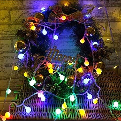 Romantisch 1,2 M 3M 6M 10M Kirsche Bälle Fee cadena Dekorative Lichter Batterie betrieben Hochzeit Weihnachten exterior Terrasse girlande Dekoration Weihnachtsdekoration (Color : Multicolor)