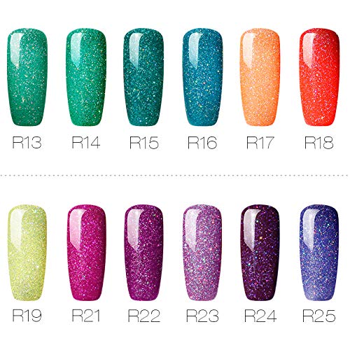 Rosalind Esmaltes permanentes de uv y led de uñas de gel Soak Off UV & LED Rainbow Color Series Gel Barniz