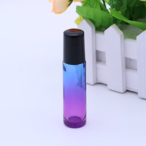 ROSENICE 10ML Gradient Roller Bottles Botellas Roll-on de vidrio con 2pcs Abridor de aceites esenciales botellas de perfume 10pcs