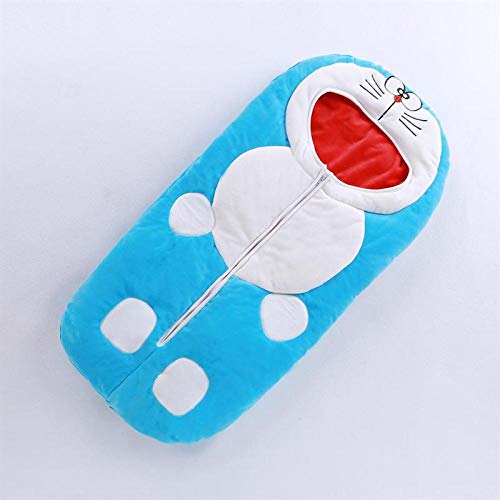 Sacos De Dormir Para Bebé Saco De Dormir Para Bebé De Dibujos Animados Chinchilla Robot Gato Más Terciopelo Acolchado Bebé Anti-Patada-Chinchilla Grueso_85Cm